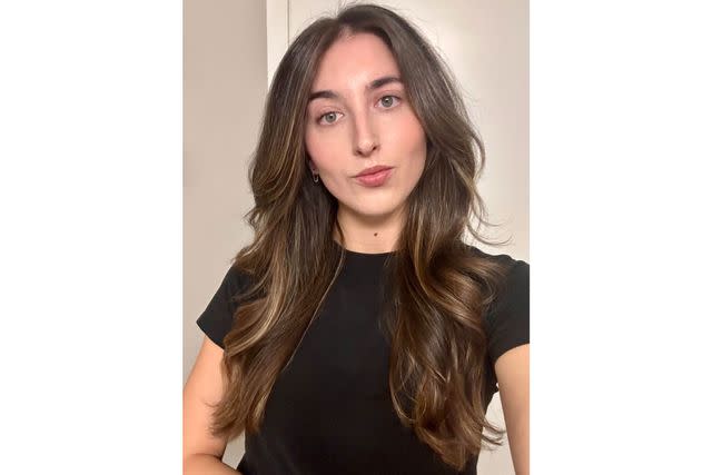 <p>InStyle / Marisa Petrarca</p> Hair comparison using the Sharper Image Multi-Styler on the right side and the Dyson Airwrap on the left.