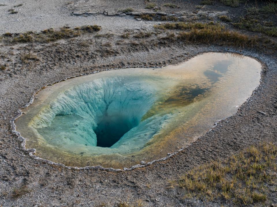 The Belgian Pool in the Upper Geyser Basin in Yellowstone National Park.