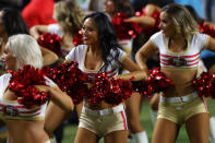 MIAMI, FLORIDA - FEBRUARY 02: San Francisco 49ers Cheerleaders perform in the first quarter Super Bowl LIV against the Kansas City Chiefs at Hard Rock Stadium on February 02, 2020 in Miami, Florida. (Photo by Ronald Martinez/Getty Images)