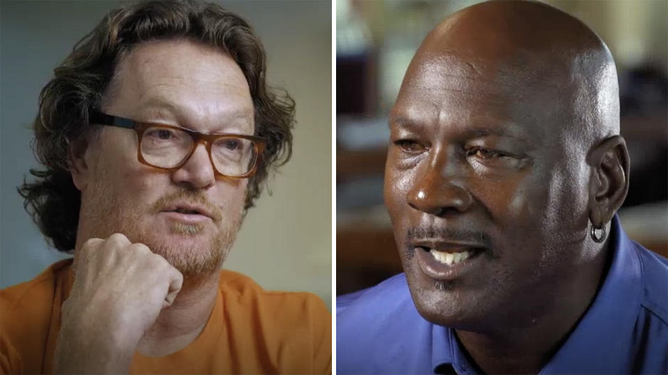 Australian basketball Luc Longley has spoken about how challenging Michael Jordan was as a teammate on the NBA championship winning Chicago Bulls. Pictures: ABC/Australian Story