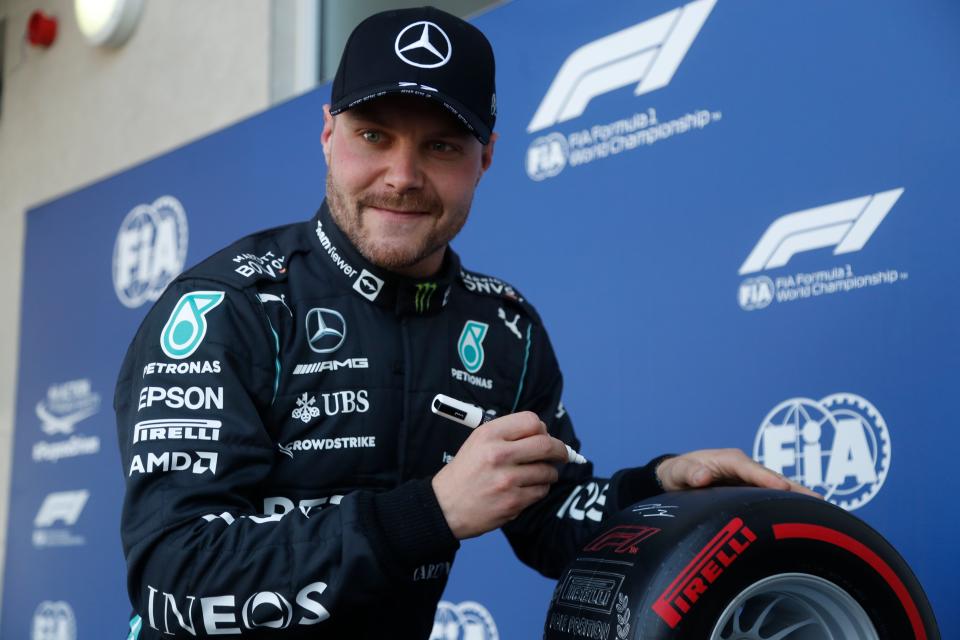 Valtteri Bottas clinched pole position on Saturday (Francisco Guasco/AP) (AP)