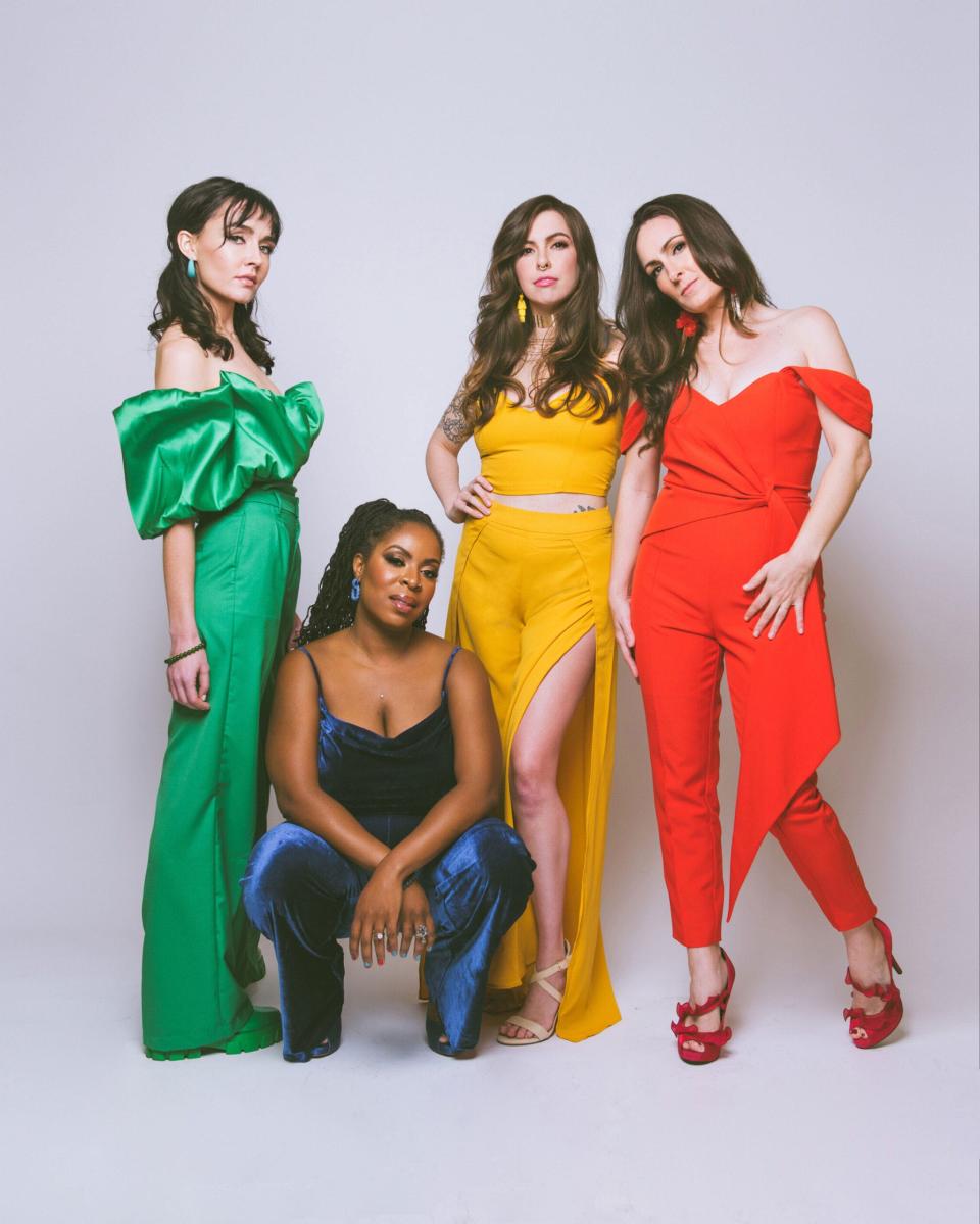 The jazz-inspired vocal group säje, including, from left, Jericho native Erin Bentlage, Johnaye Kendrick, Amanda Taylor and Sara Gazarek