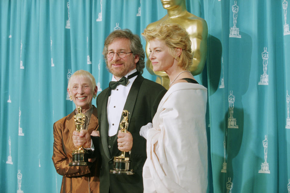 (Original Caption) Los Angeles, California: Steven Spielberg wins Directing award for 