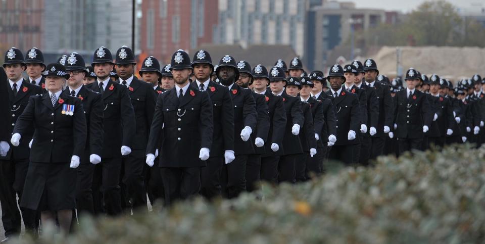 Stock photo of Metropolitan Police recruits (Nick Ansell/PA) (PA Archive)