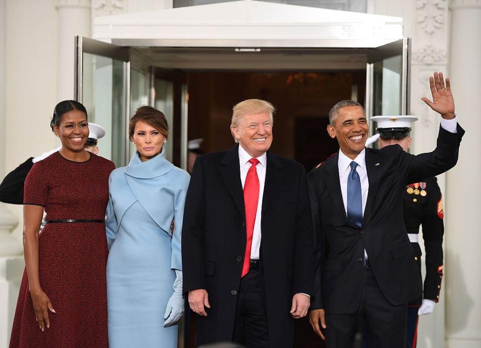 The Obamas and the Trumps at the 2017 Inauguration