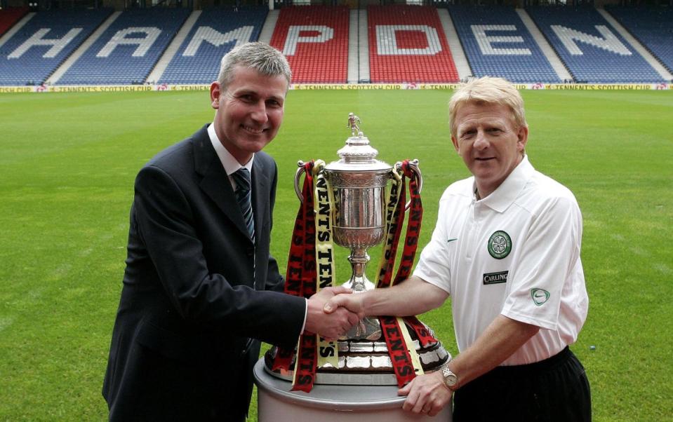 Stephen Kenny (left) saw his Dunfermline side take on Celtic in the 2007 Scottish Cup final at Hampden (Andrew Milligan/PA) (PA Archive)