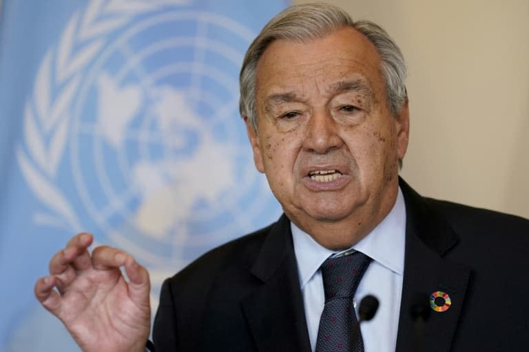 Antonio Guterres à l'ONU à New York le 20 septembre 2021 - John Minchillo © 2019 AFP