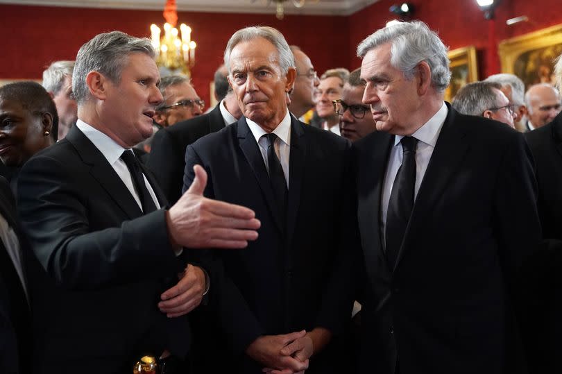 (Left-right) Labour leader Sir Keir Starmer, former Prime Ministers Tony Blair and Gordon Brown ahead of the Accession Council ceremony at St James's Palace, London, where King Charles III is formally proclaimed monarch. Charles automatically became King on the death of his mother, but the Accession Council, attended by Privy Councillors, confirms his role. Picture date: Saturday September 10, 2022.