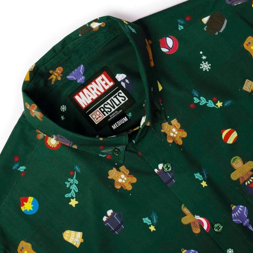 RSVLTS Holiday Marvel Shirt close up