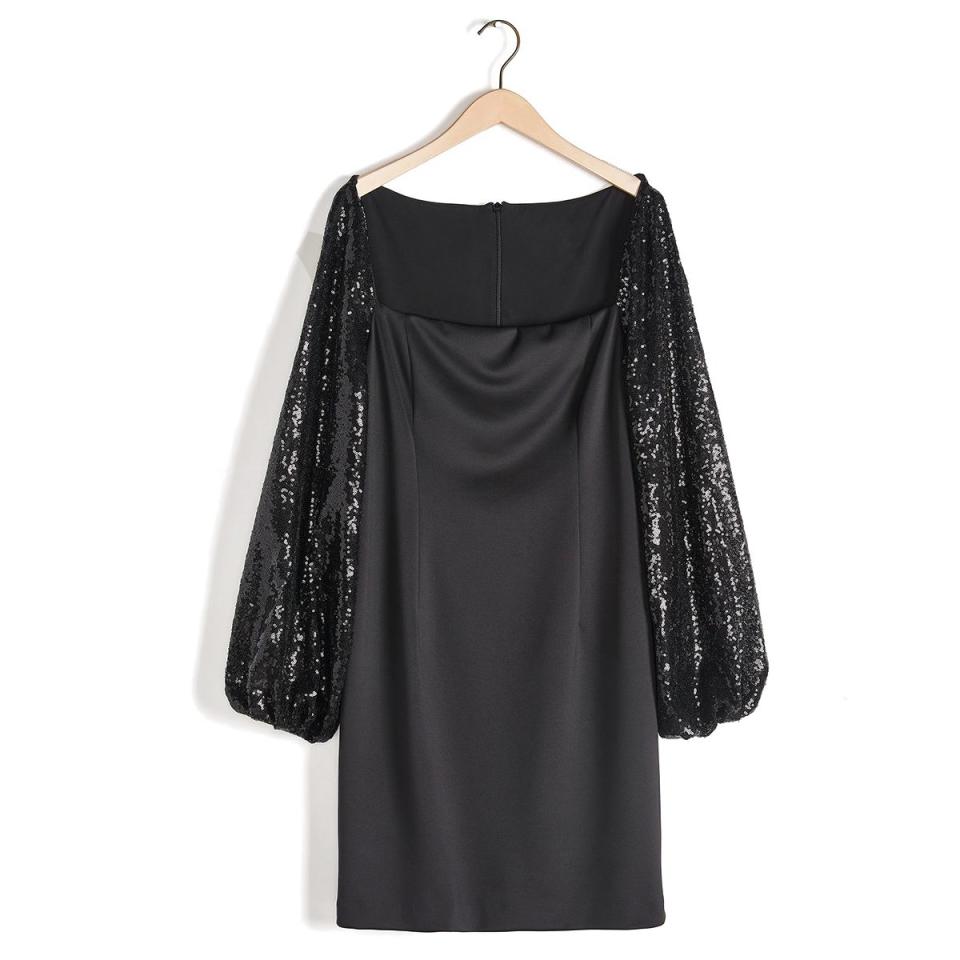 Addition Elle Soraya Sequined-Sleeve Minidress