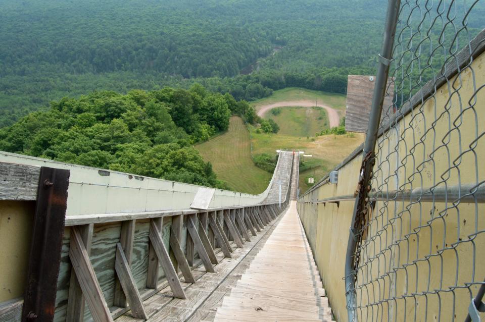 A view from the top of the Copper Peak Ski Lift, which was the subject of the Landmarks of Michigan sports series last year.