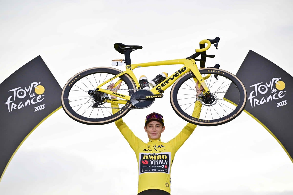 Back-to-back: Jonas Vingegaard defended his Tour de France title  (AFP via Getty Images)
