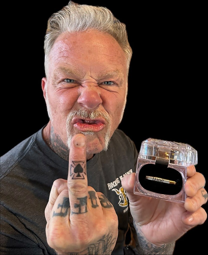 Metallica’s James Hetflied showed off his new tattoo dedicated to Motörhead’s Ian “Lemmy” Kilmister in an Instagram post on Wednesday. Instagram / @metallica