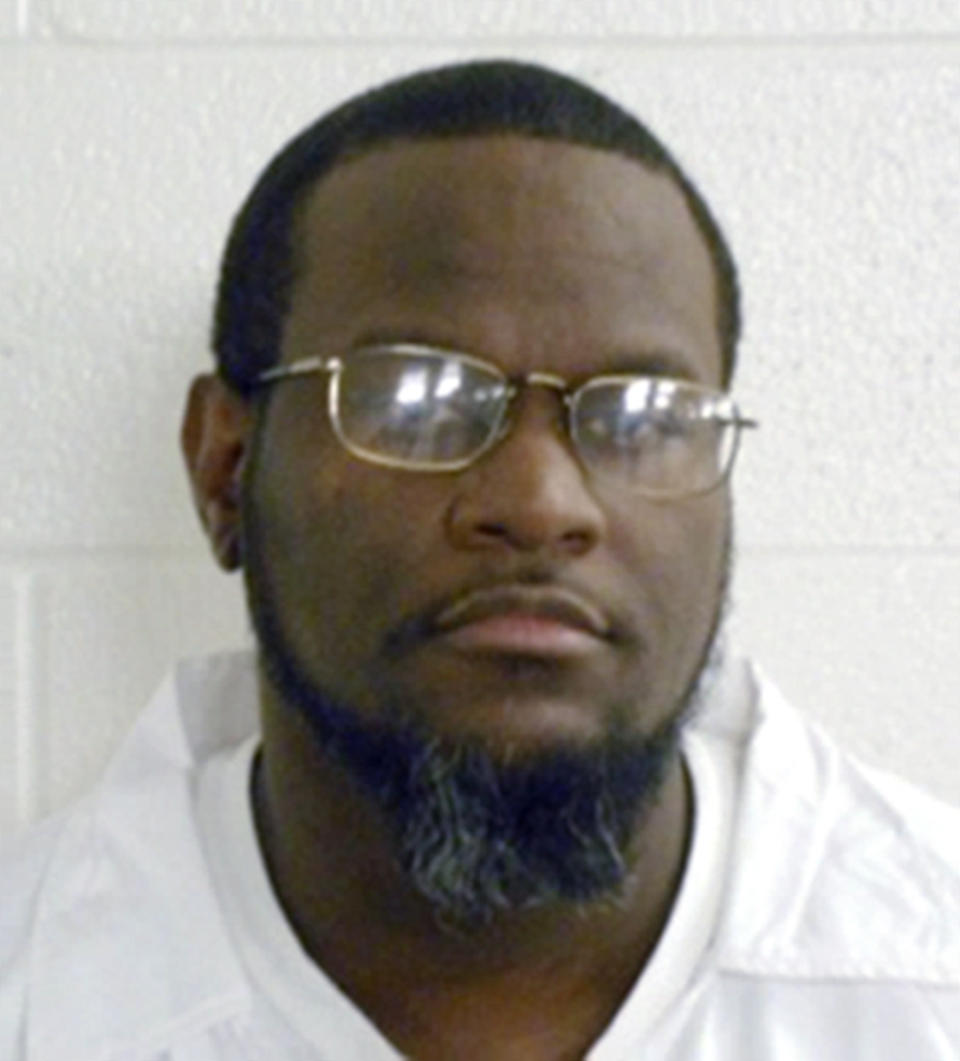 FILE - This undated file photo provided by the Arkansas Department of Correction shows death-row inmate Kenneth Williams, who is scheduled for execution on April 27, 2017. (Arkansas Department of Correction via AP, File)