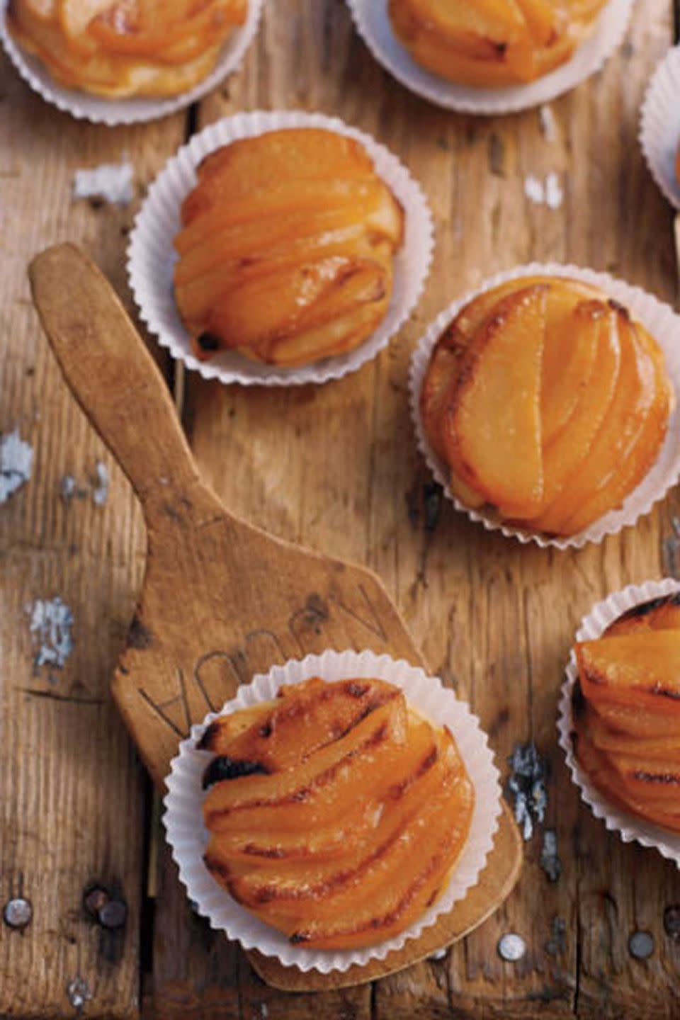 Upside-Down Pear Tartlets