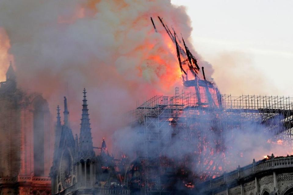 The burning of Notre Dame Cathedral in Paris | IAN LANGSDON/EPA-EFE/Shutterstock