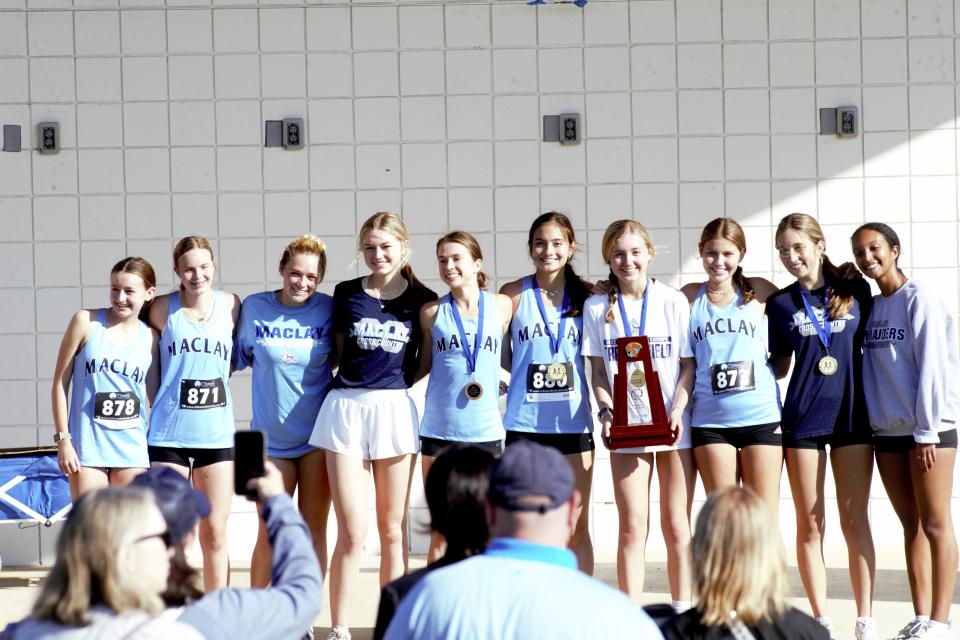 Maclay cross country won the 1A District 2 girls district title and finished second in the boys