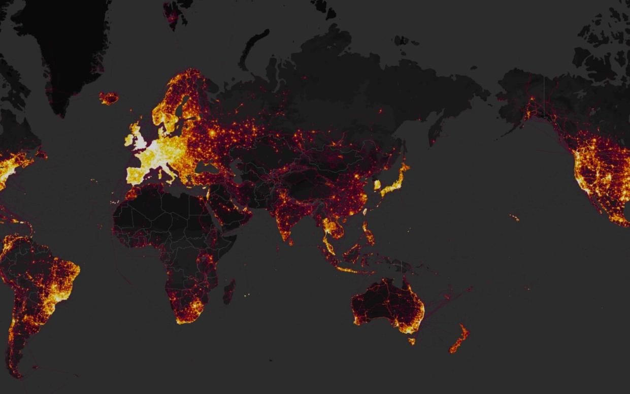 Strava Labs heat map reveals the locations of millions of users - including those on military bases - Strava labs