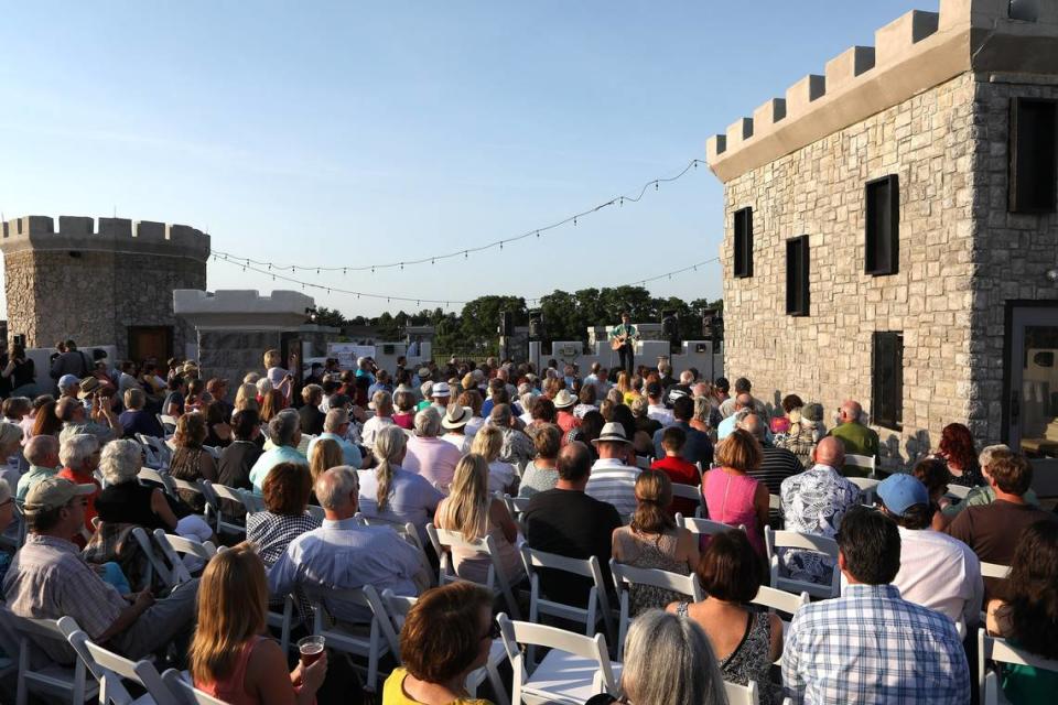 Parker Hastings played on the roof of The Kentucky Castle as part of the Concerts at the Castle series in 2018.