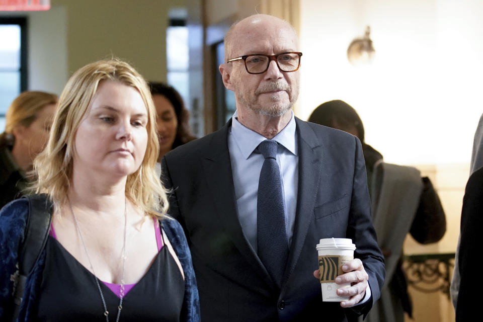 Screenwriter and film director Paul Haggis arrives at court for a sexual assault civil lawsuit, Wednesday, Nov. 2, 2022, in New York. (AP Photo/Julia Nikhinson)