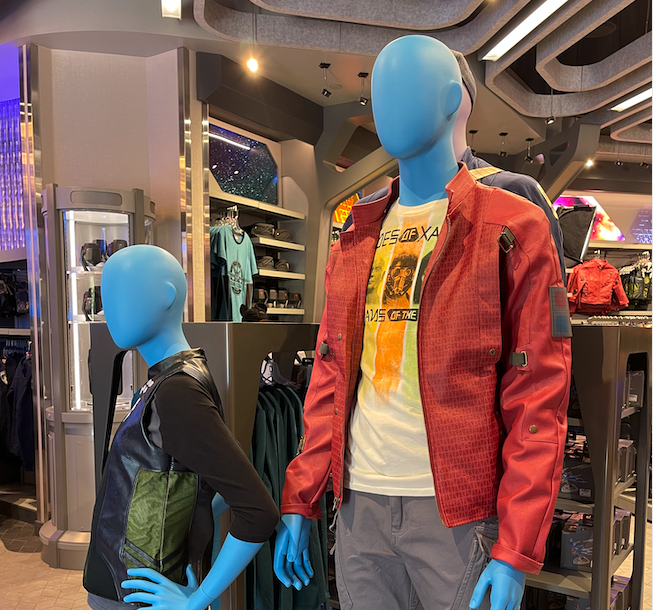 Rock concert-style tees are just part of the merchandise available within the Wonders of Xandar pavilion. (Photo: Josie Maida)