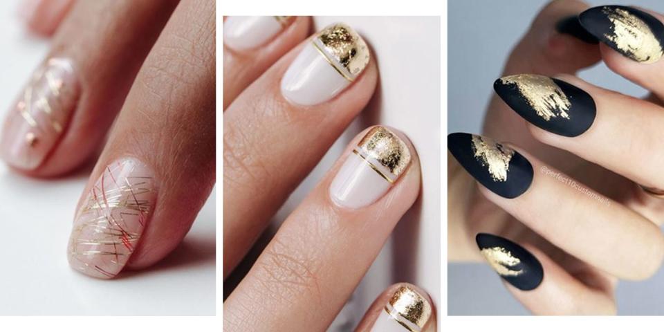 19 of the most stunning gold nail designs on Instagram