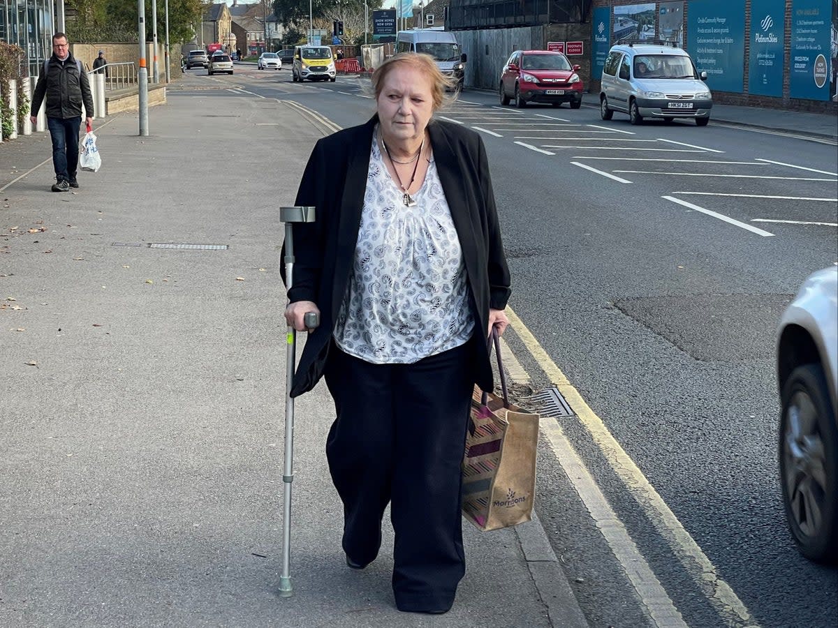 Margaret Peacock, 69, arrives at Salisbury Crown Court (Ben Mitchell/PA)