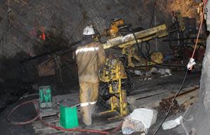 Underground drilling targeting continuity of mineralization in 2020 drill hole GWUG20-001.