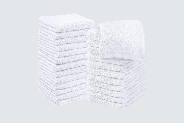 Utopia Towels Cotton White Washcloths, Pack of 24