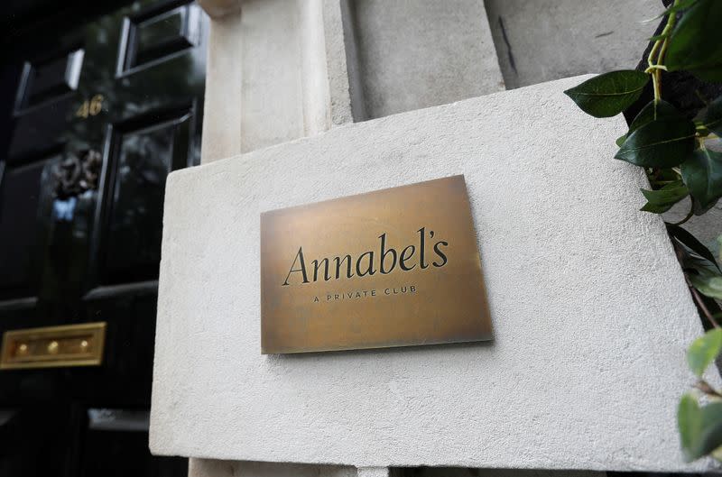 Annabel's private members club is seen in London