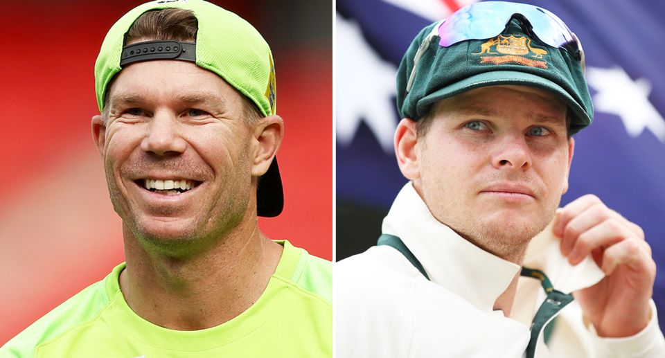 Pictured left David Warner and right Steve Smith