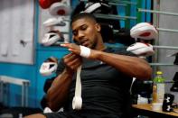 Boxing - Anthony Joshua Media Work Out - Sheffield, Britain - October 17, 2017 Anthony Joshua during the work out Action Images via Reuters/Matthew Childs