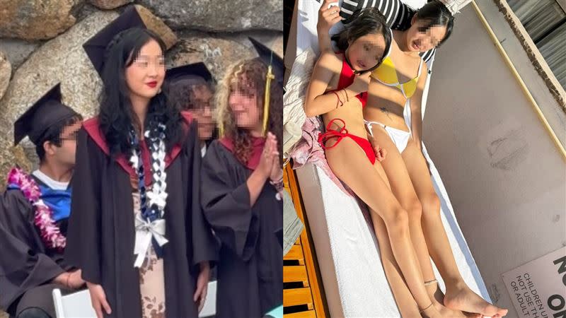 蔡岳勳的大女兒從美國大學畢業，于小惠分享孩子比基尼日光浴照片自豪喊「我生的」。（圖／翻攝自于小惠臉書）