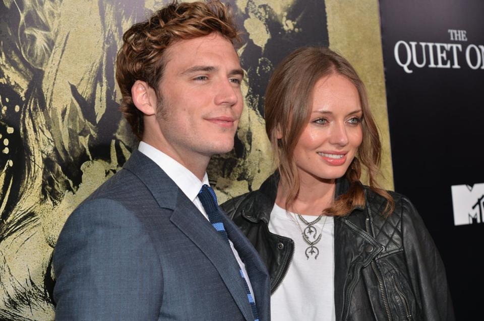 Sam Claflin and Laura Haddock attend Los Angeles premiere of “The Quiet Ones” on 22 April 2014 (Getty Images)