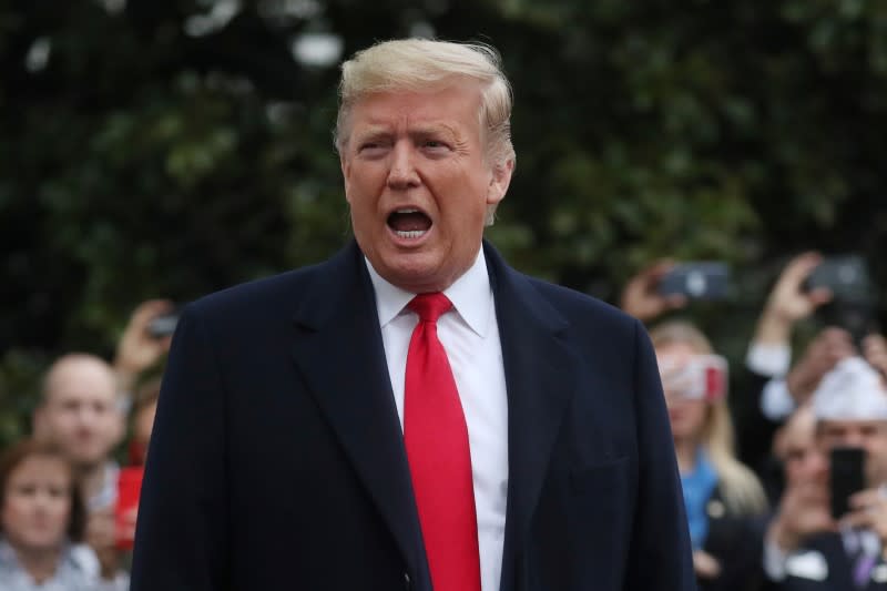 U.S. President Trump departs for travel to Louisiana from the White House in Washington