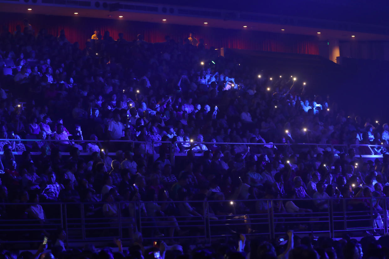 Concert goers at the Singapore Indoor Stadium on 30 June 30, 2019, in Singapore. (PHOTO: Getty Images for Singapore Sports Hub)