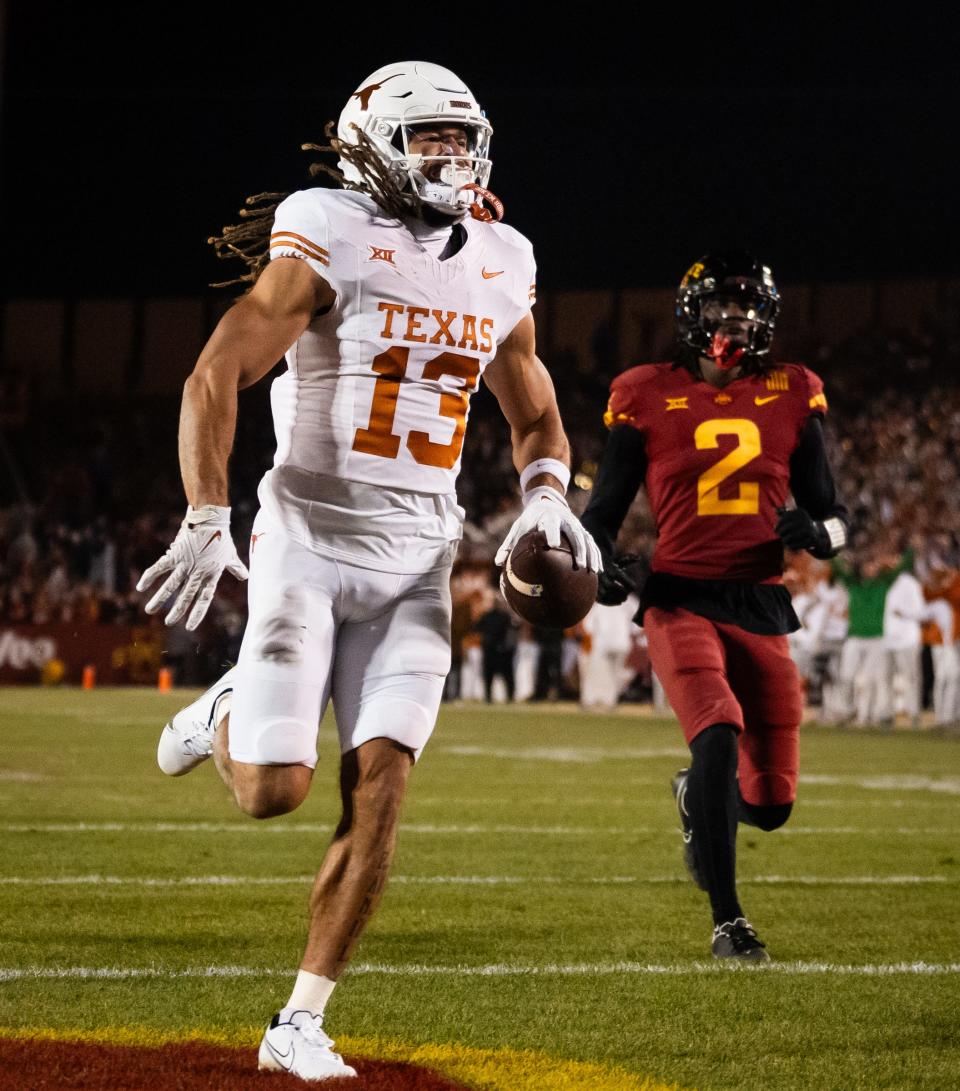 Texas senior wide receiver Jordan Whittington will play his final home game Friday against Texas Tech.