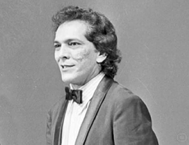 Lúcio Mauro no "Moacyr Franco Show", em 1972. Foto: Cedoc/TV Globo