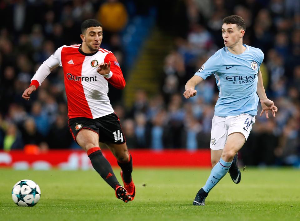 Manchester City fans had to see what Phil Fodin (right) had to offer in midweek