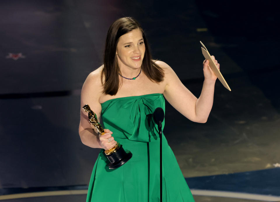 HOLLYWOOD, CALIFORNIA - MARCH 10: Jennifer Lame accepts the Best Film Editing award for 