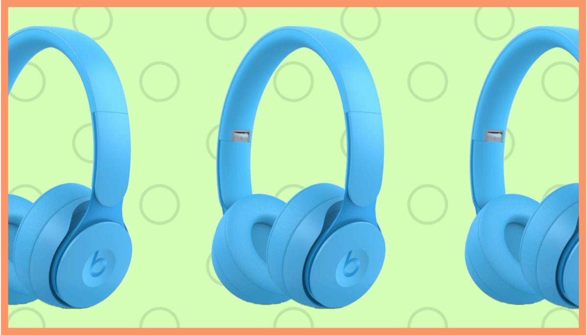 Beats Solo Pro Wireless Noise Cancelling On-Ear Headphones are on