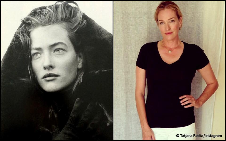 Then and now: (Left) An undated photograph from Tatjana Patitz’s Instagram account shows a photograph of hers taken by Peter Lindbergh.