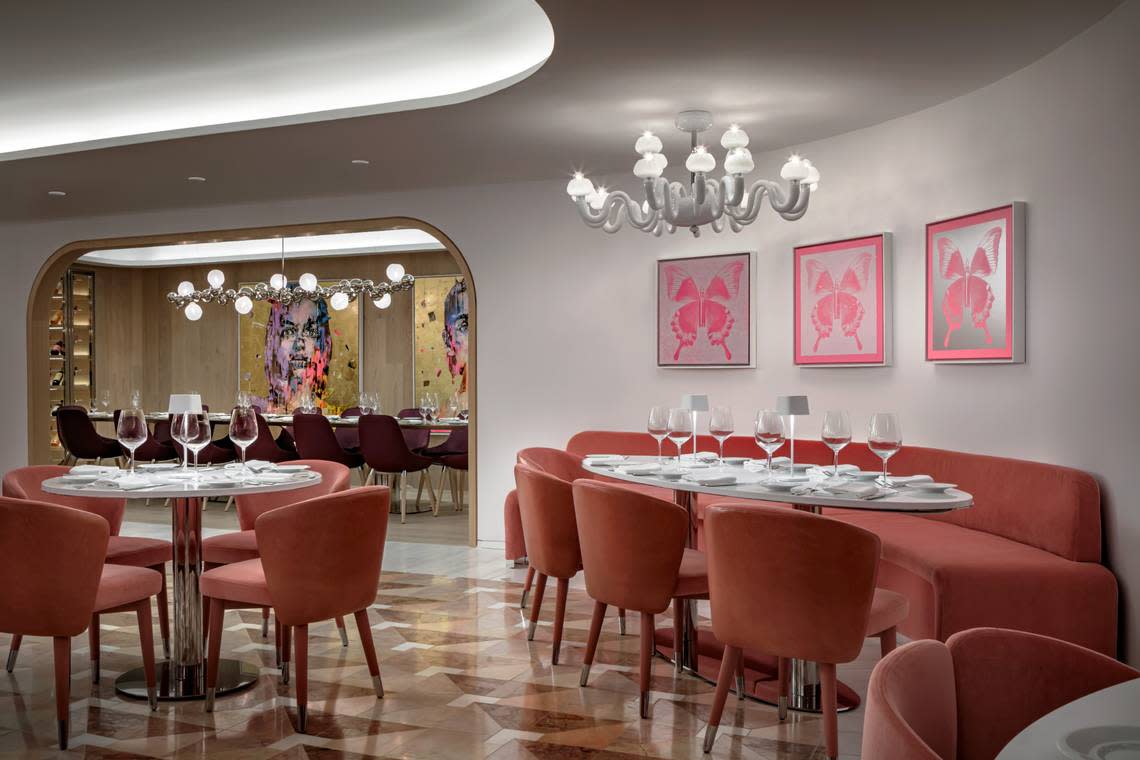 The interior of the upscale Sofia in Miami’s Design District.