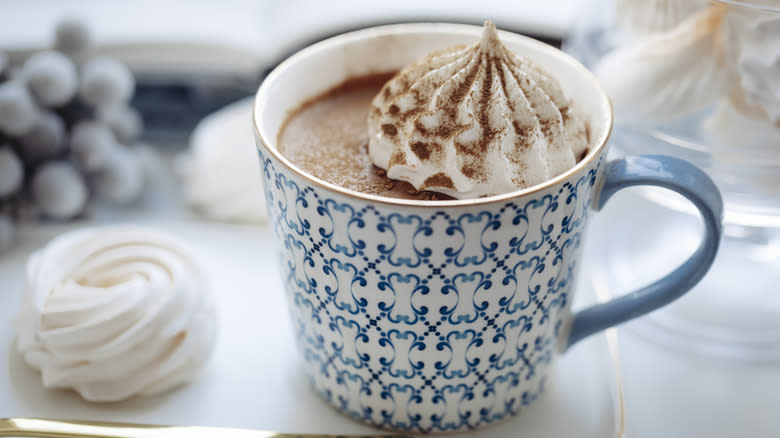 Mug of hot chocolate