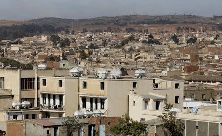 A general view shows a section of the skyline in Eritrea's capital Asmara, February 20, 2016. Picture taken February 20, 2016. REUTERS/Thomas Mukoya