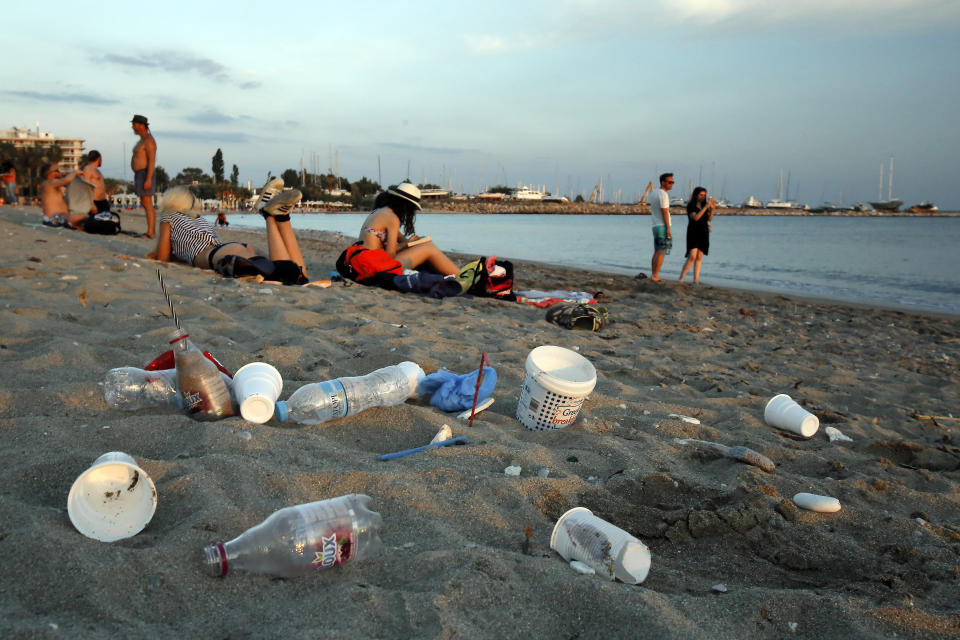 The EU hoped its directive would reduce beach litter. Source: Getty