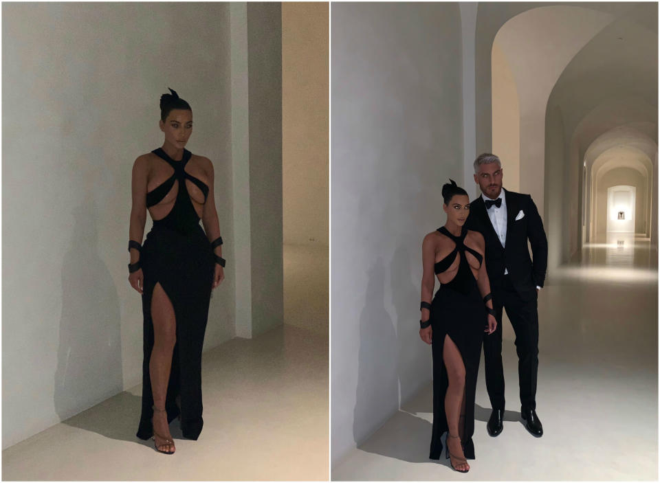 <p>Kim Kardashian acudió a los Hollywood Beauty Awards para apoyar a su estilista favorito, Chris Appleton, y lo hizo con un vestido de Thierry Mugler que muy pocas mujeres se atreverían a ponerse. (Foto: Twitter / <a rel="nofollow noopener" href="https://twitter.com/KimKardashian/status/1097325298075365376" target="_blank" data-ylk="slk:@kimkardashian;elm:context_link;itc:0;sec:content-canvas" class="link ">@kimkardashian</a>). </p>