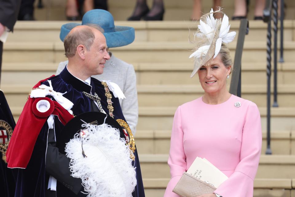 Earl and Countess of Wessex attend the annual Order of the Garter Service at St George's Chapel, Windsor Castle. Picture date: Monday June 13, 2022.