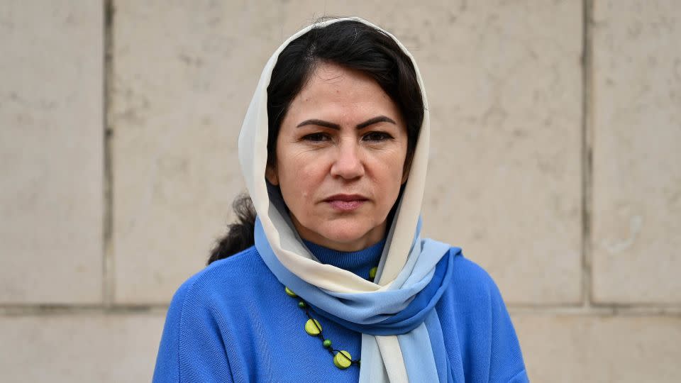 Fawzia Koofi,  a former deputy speaker of the Afghan parliament who now lives in exile, is pictured in London in December 2022. - Justin Tallis/AFP/Getty Images