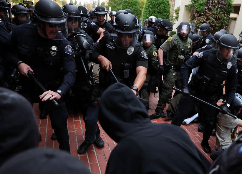 Law enforcement officers are deployed to the University of California, Irvine (UC Irvine)